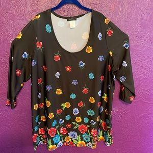 Slinky Brand Long Tunic w/ Matching Black Pants 3x